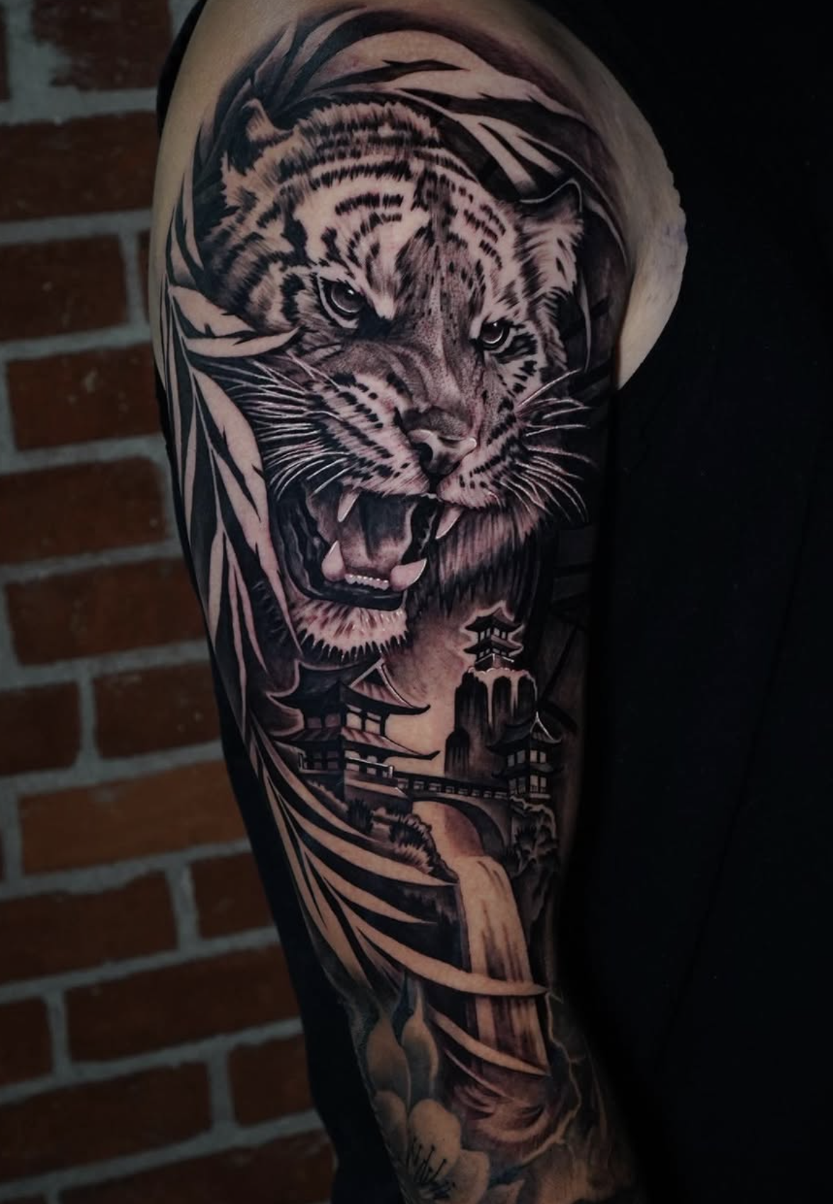Roaring Tiger over Japanese Vista