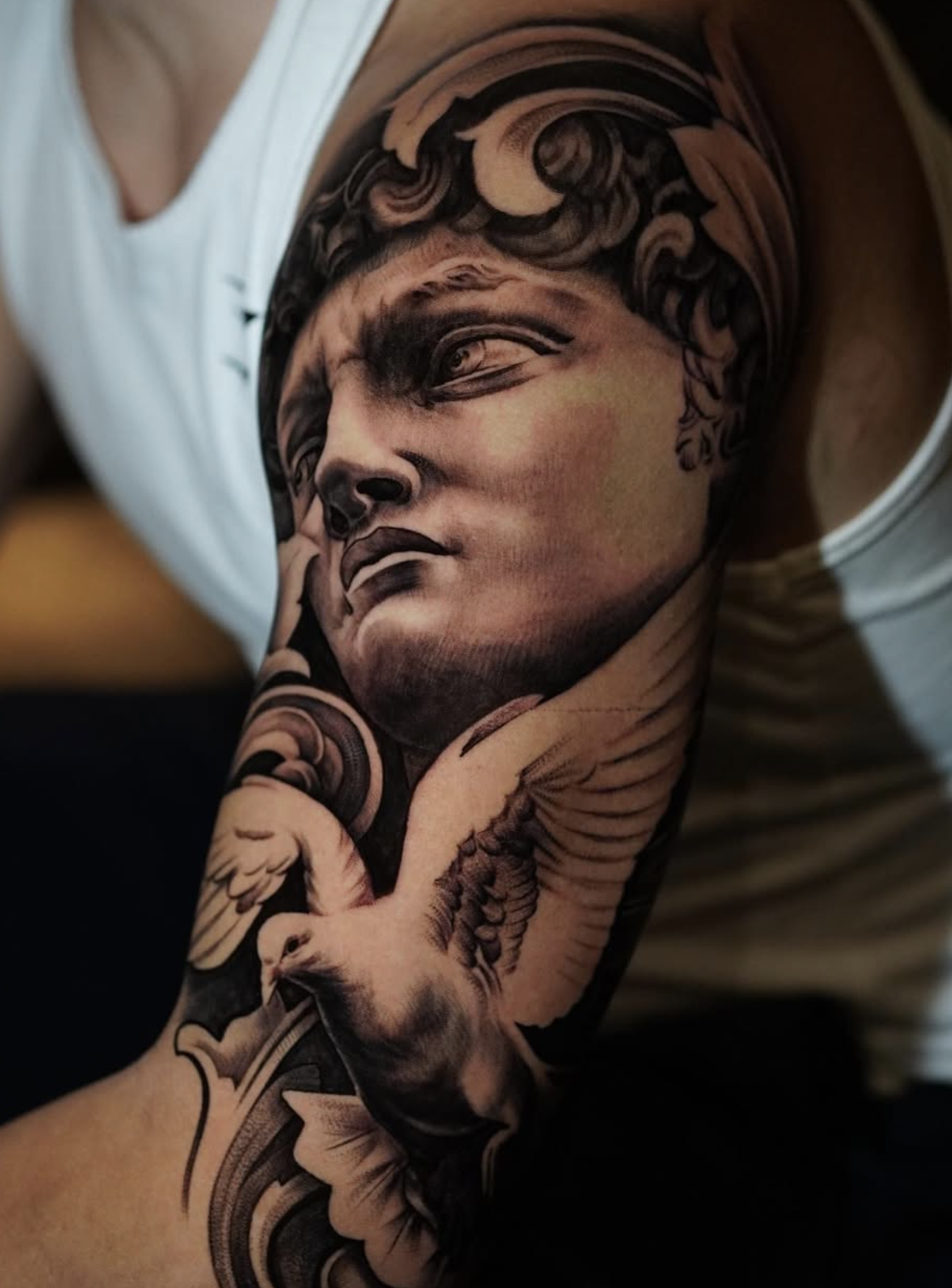 Sculpted Gaze and Dove