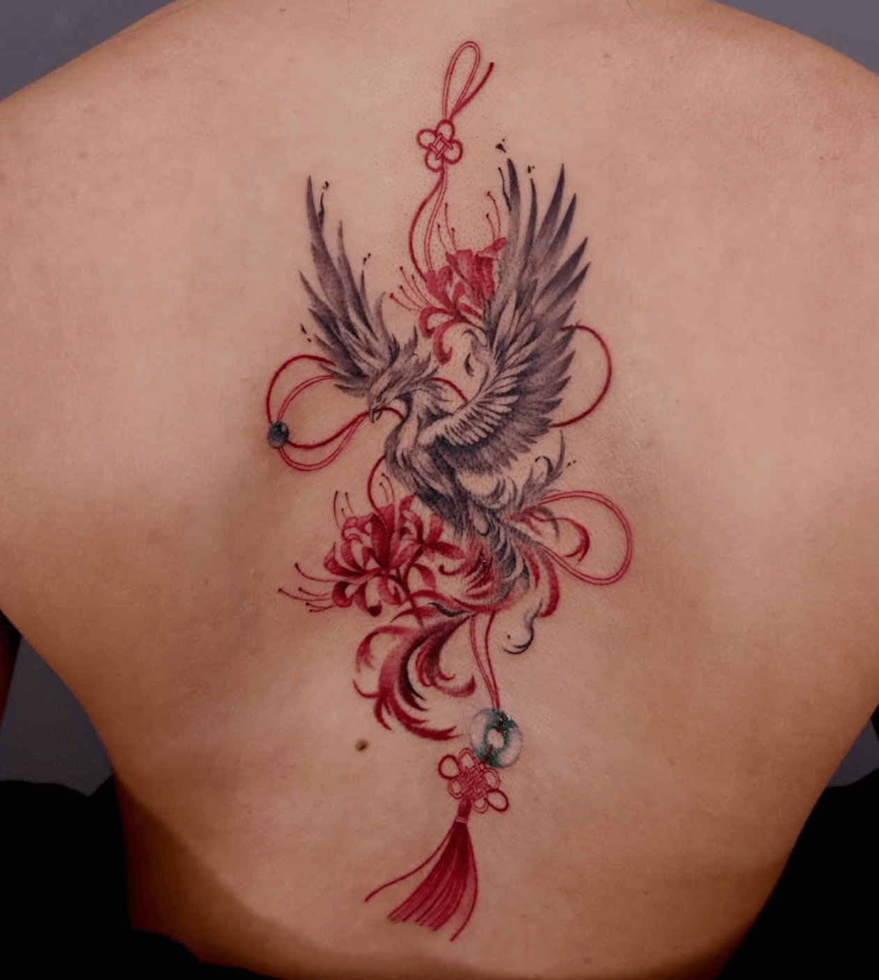 Phoenix and Knotwork Bloom