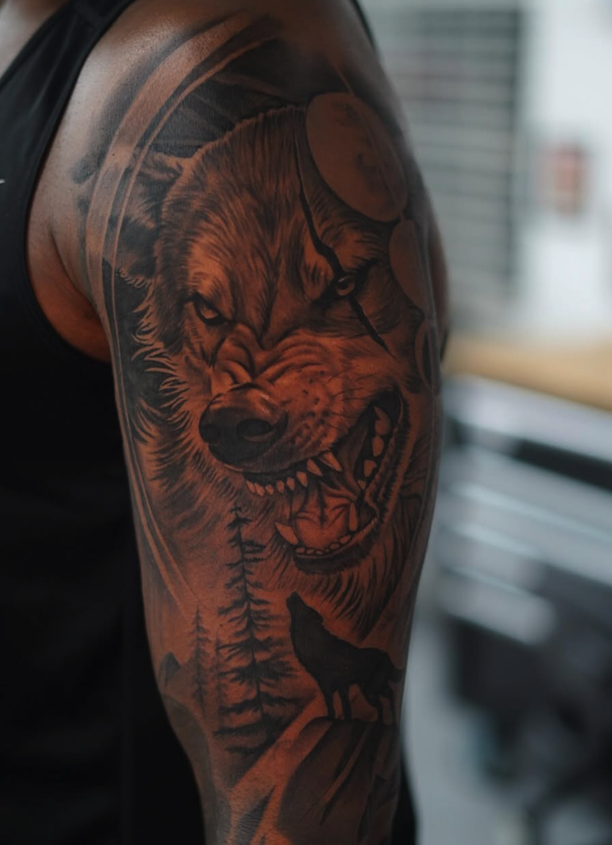 Fierce Wolf and Forest