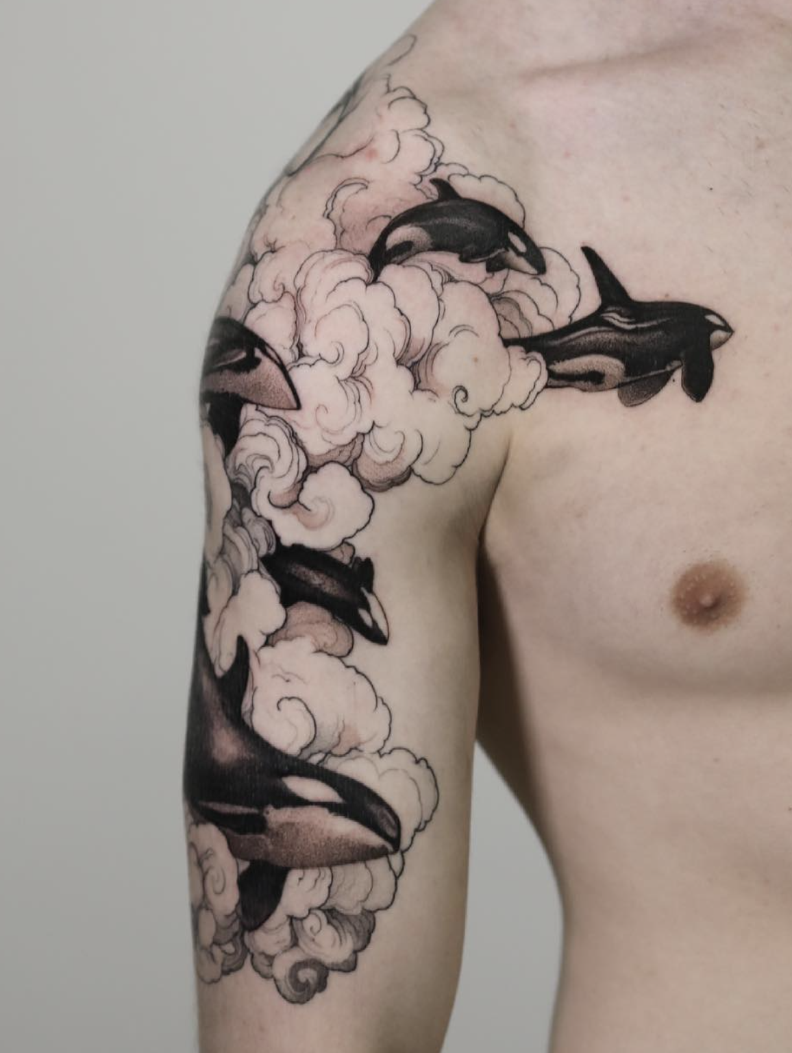 Orcas in Clouds