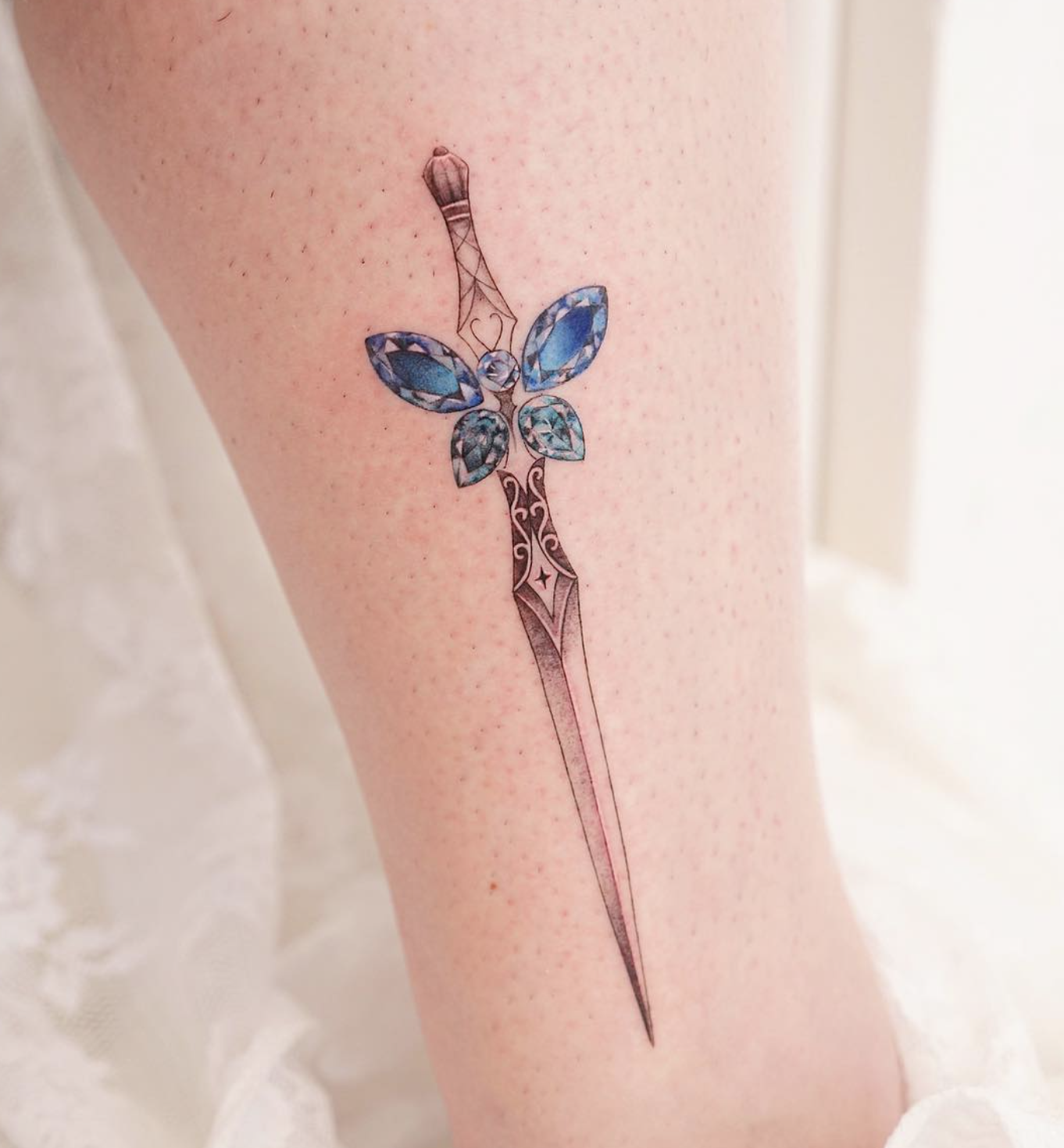 Elegant Dagger with Gemstones