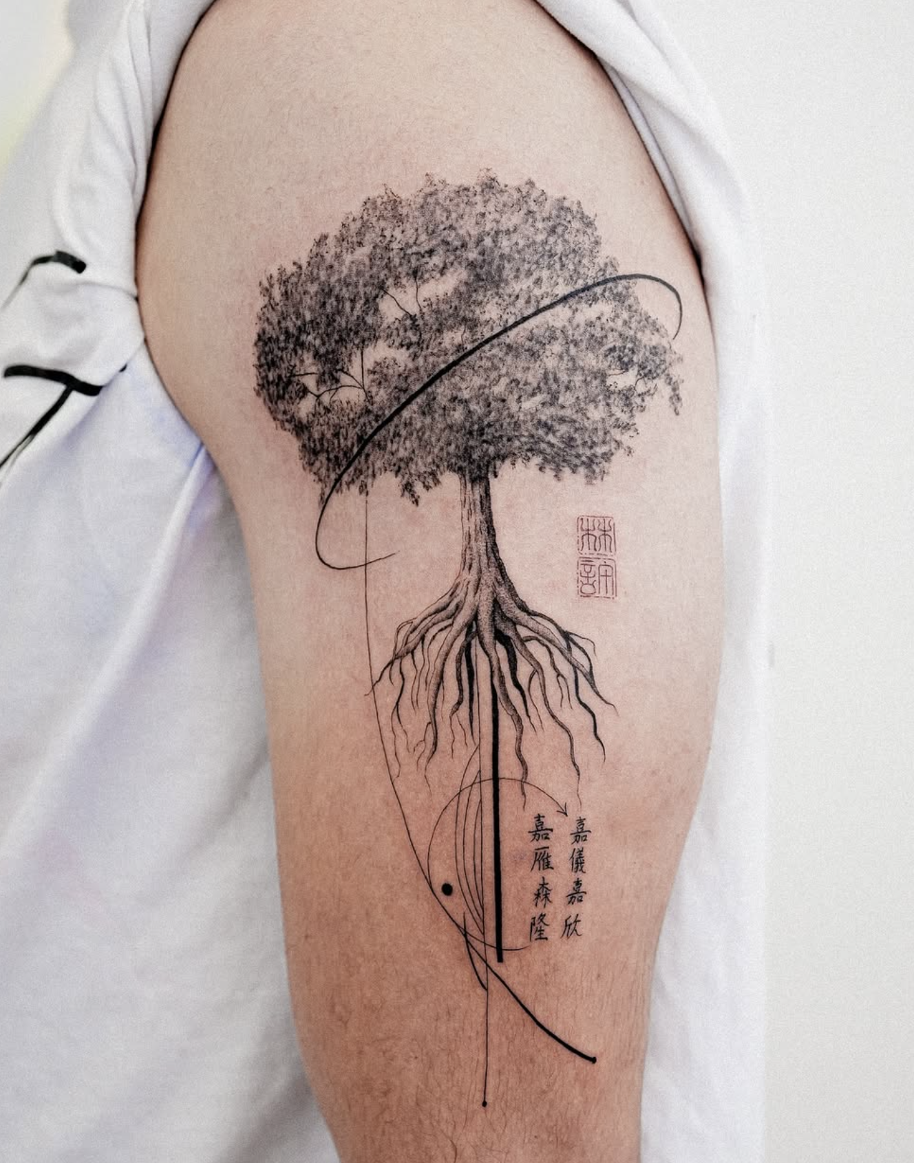 black and gray style tattoo by Niko