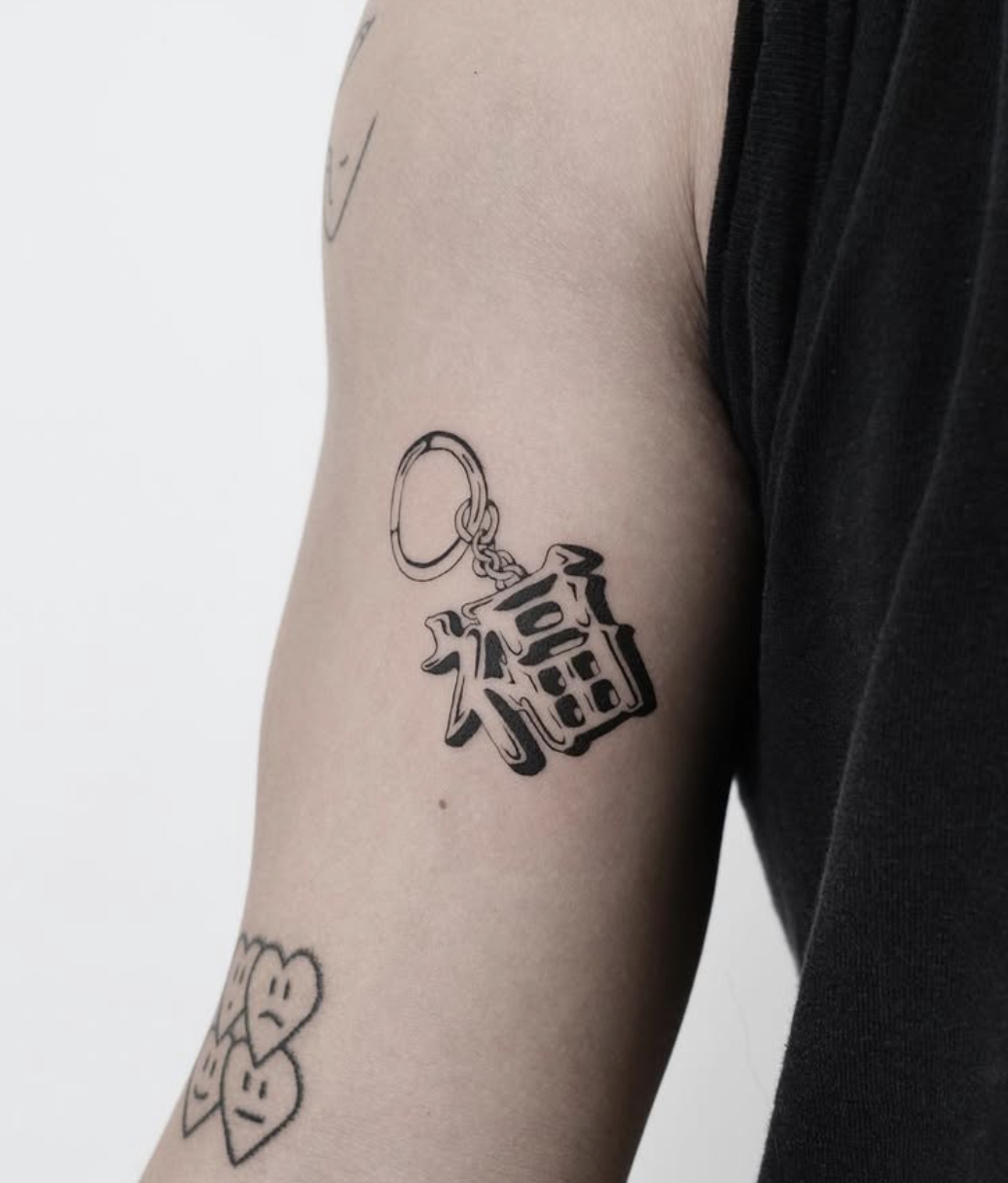 line work style tattoo by Niko