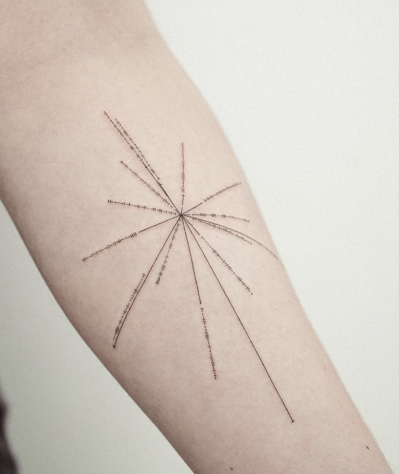 line minimalist style tattoo by Niko